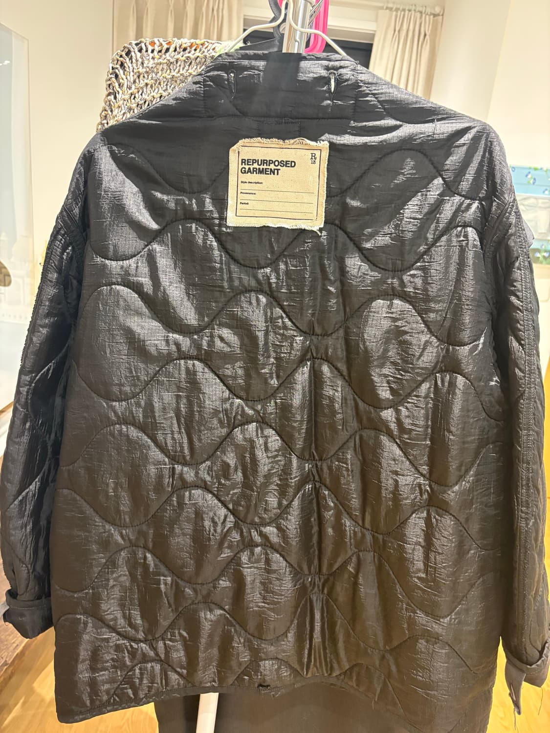 R13 블랙 퀼팅 자켓 점퍼 상품이미지3