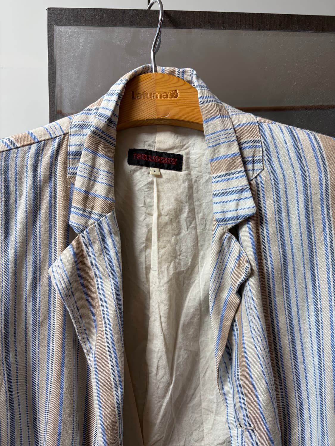 투빌더스 하우스 컬렉션 라인 린넨 스트라이프 코트 상품이미지3