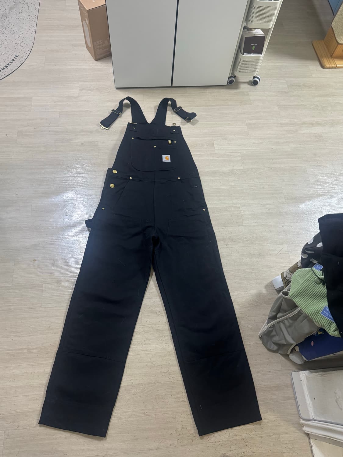 칼하트 블랙 오버롤멜빵바지  상품이미지1