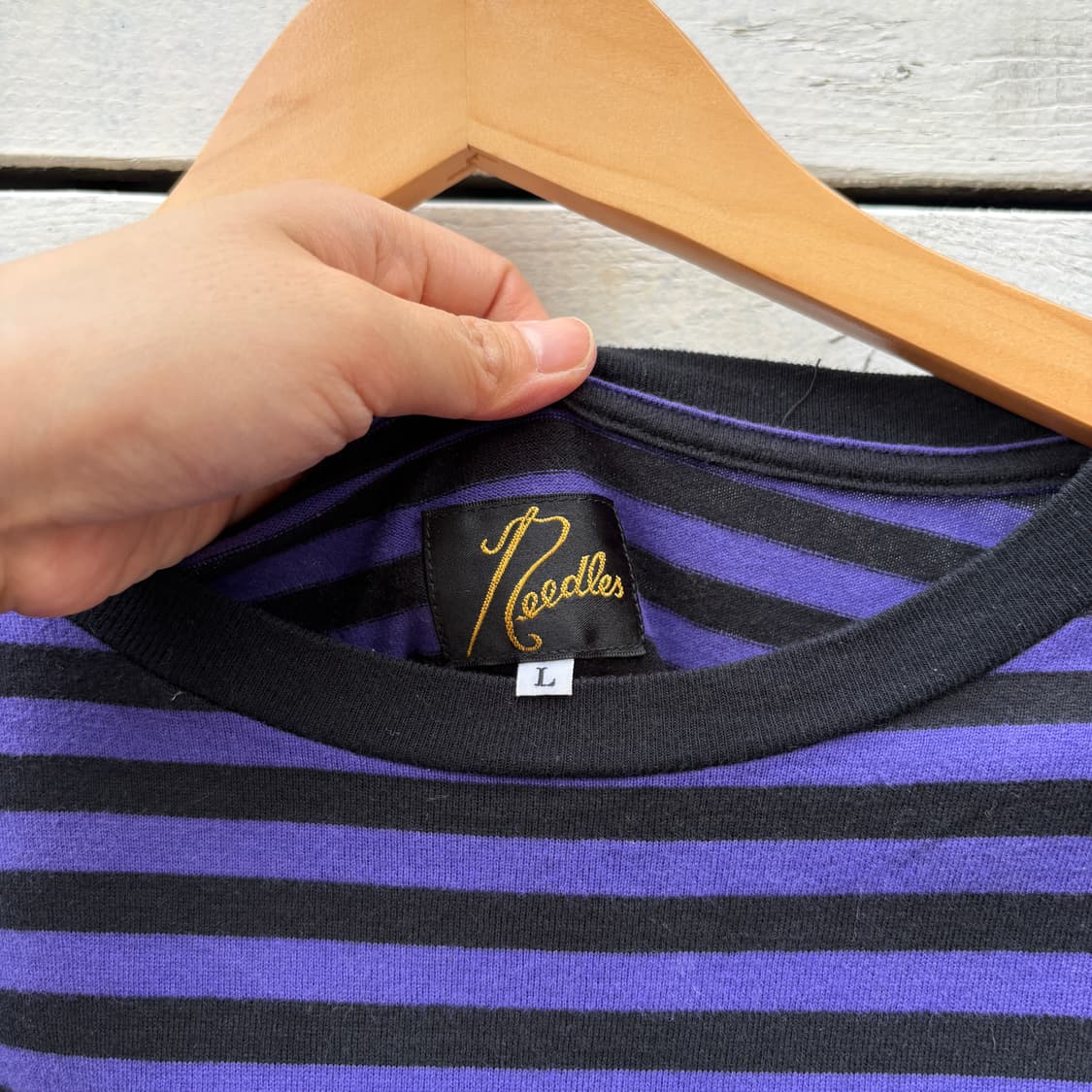 Needles 니들스 스트라이프 반팔 티셔츠 상품이미지3