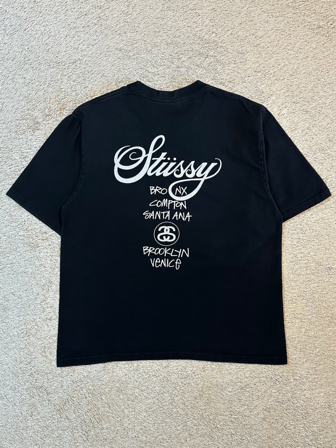 스투시 STUSSY 월드투어 반팔 티셔츠 블랙 상품이미지3