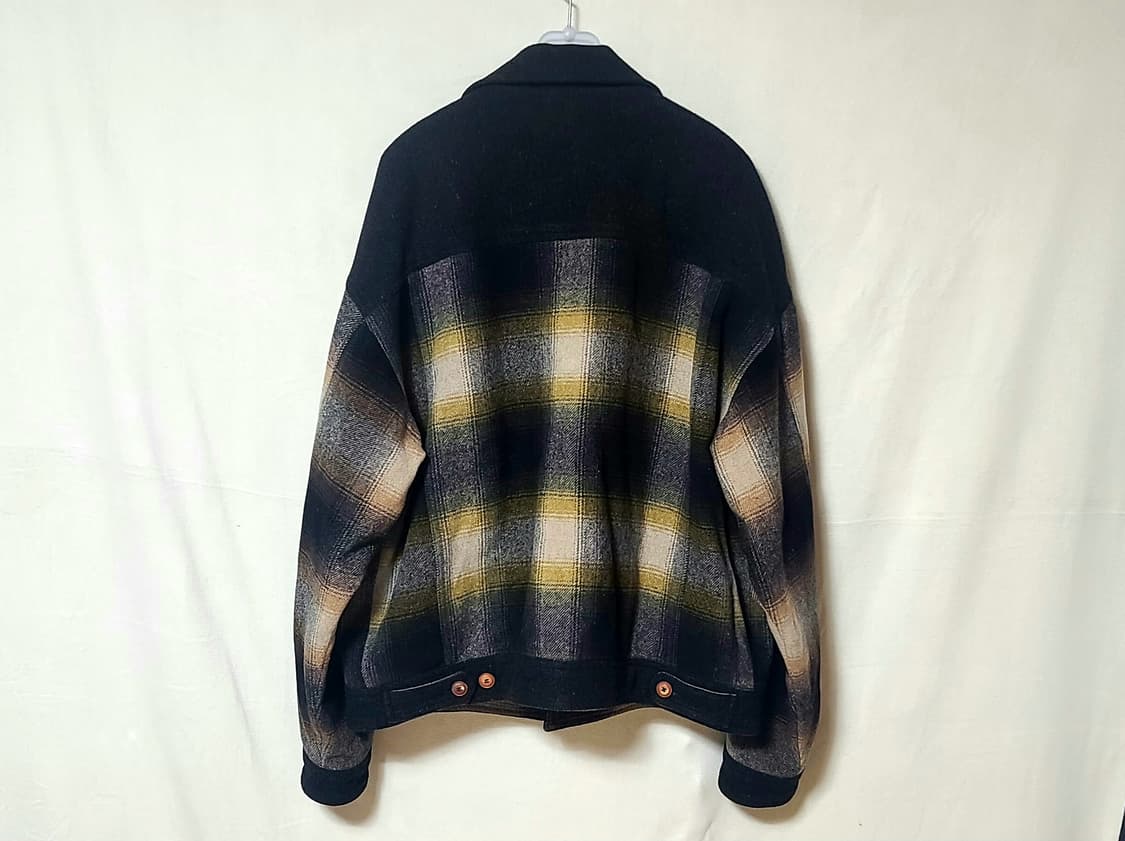 Michiko Koshino 90's 미치코 타탄체크 모직 워크자켓  상품이미지3