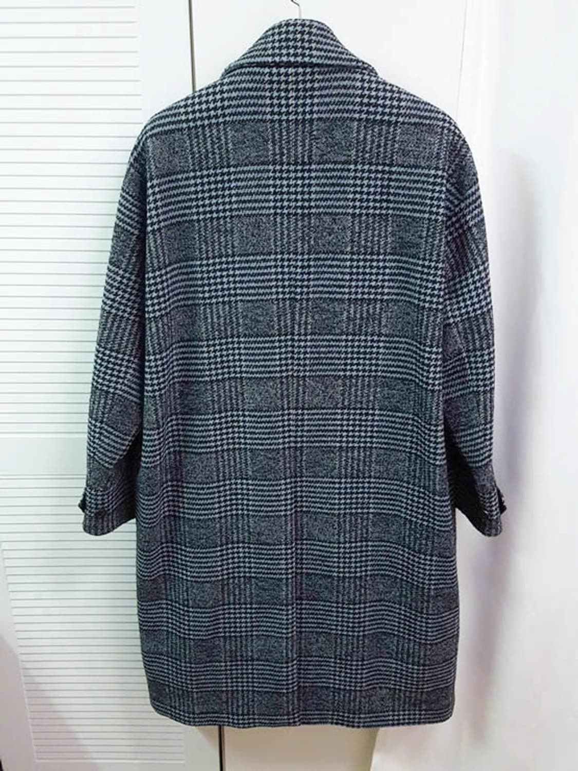 시스템옴므 남성 오버핏 체크 롱코트 105-110 상품이미지5