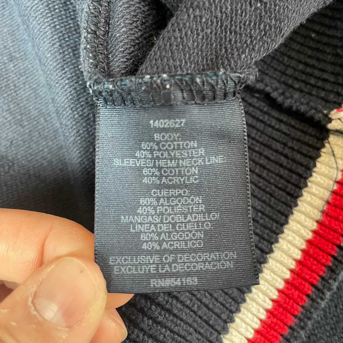 타미힐피거 빅로고 배색 크루넥 스웻 맨투맨 M 상품이미지6