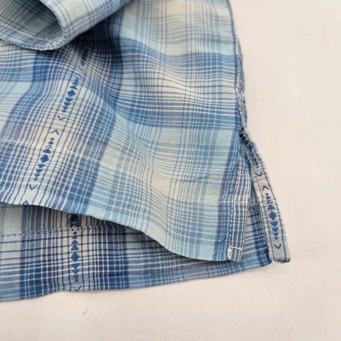 RRL 더블알엘 플래드 트윌 캠프 셔츠 스카이 블루 상품이미지4