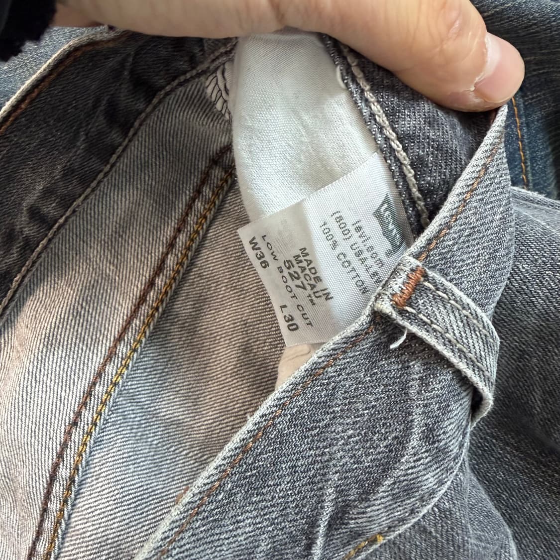 리바이스 527 흑청 부츠컷 데님 팬츠 상품이미지8