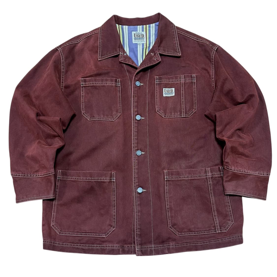 ✨ (바배) 겟 유즈드 데님 버건디 자켓  상품이미지1