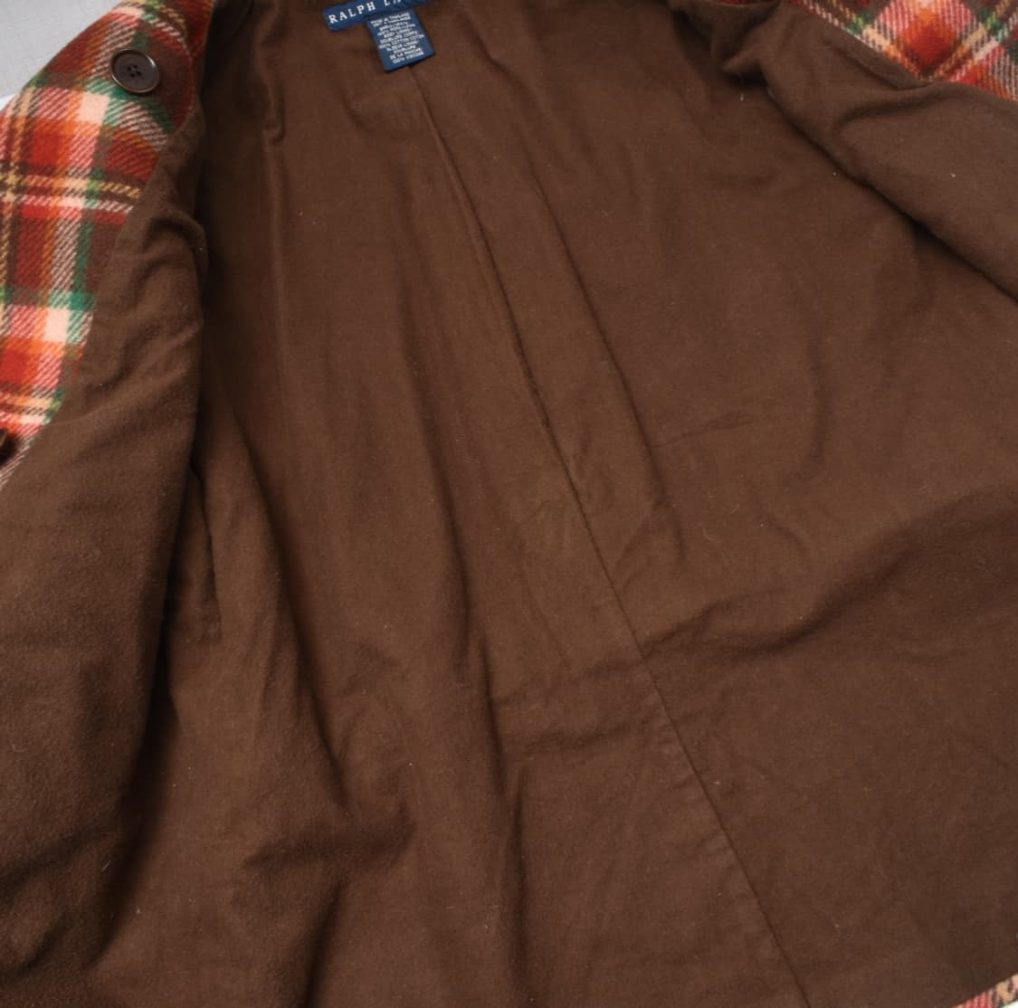 폴로랄프로렌 체크 더블 울 모직 코트 M 상품이미지8