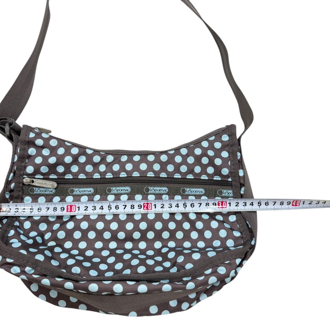 레스포삭 모리걸 도트 땡땡이 민트초코 브라운 크로스백 가방 상품이미지6