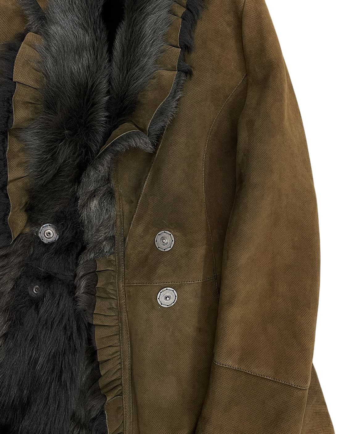 이탈리아 빈티지 러플 카라 시어링 자켓 상품이미지7