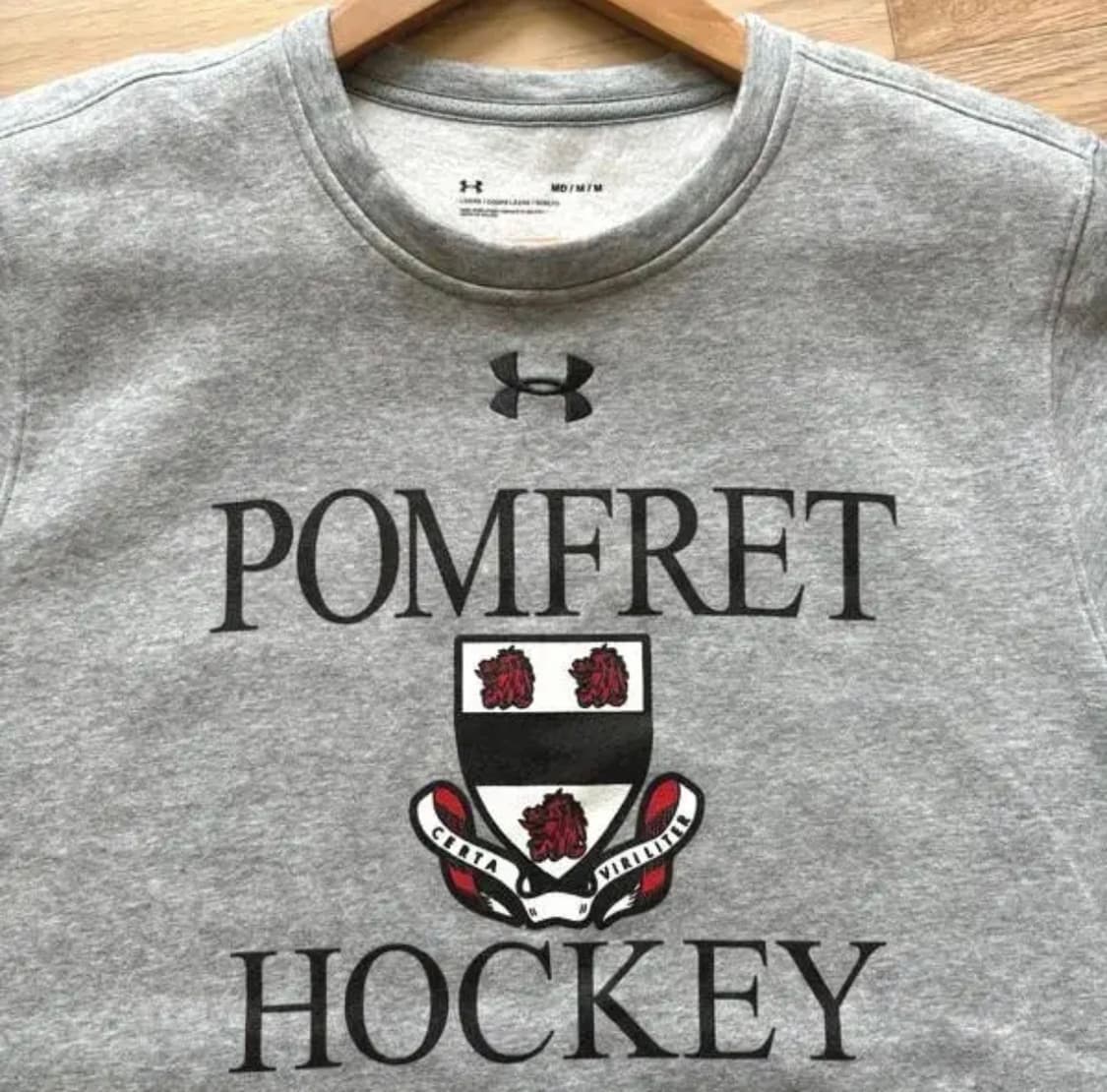 언더아머 M 100 맨투맨 기모 FW 티셔츠 그레이 포켓 상품이미지2