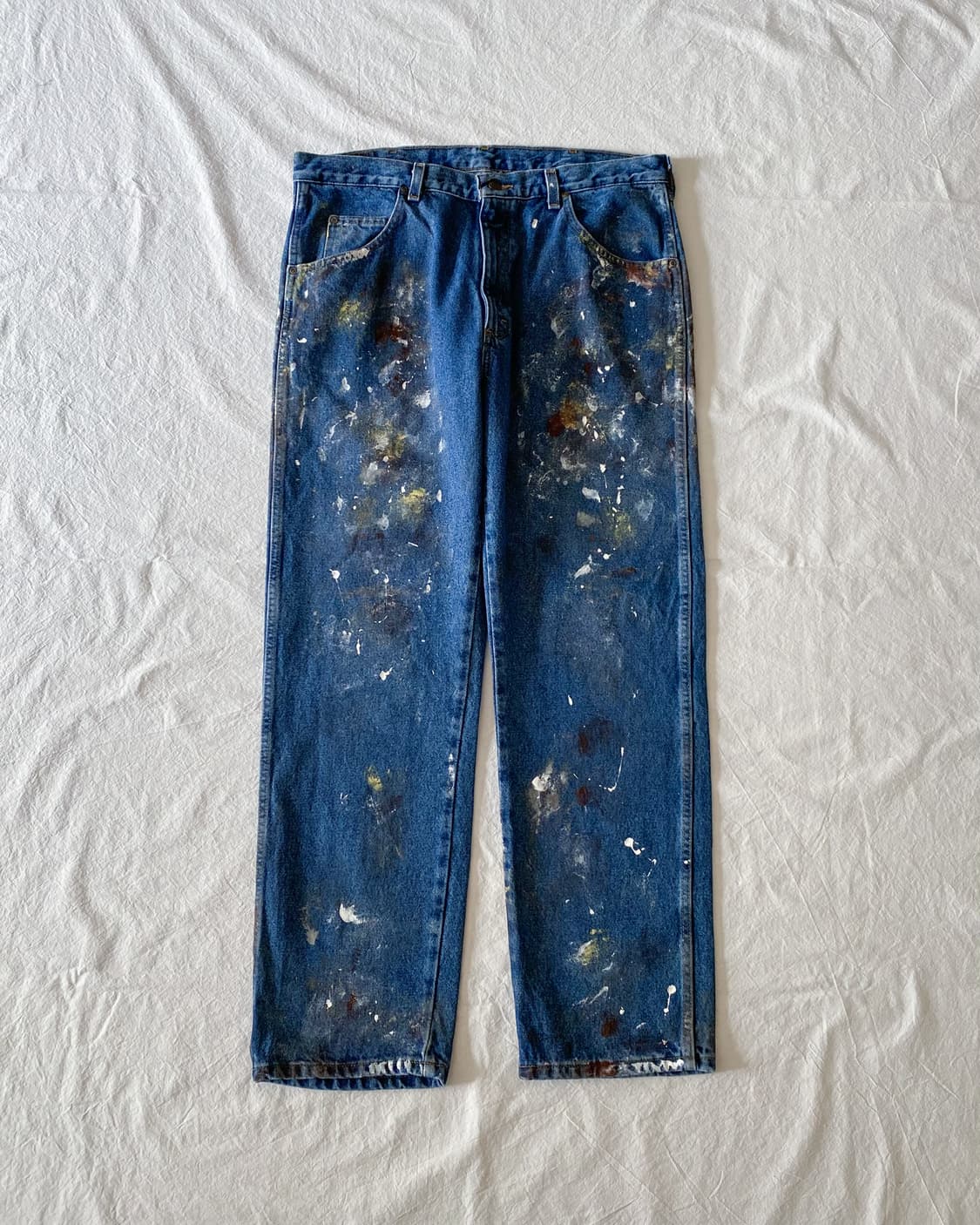 랭글러 페인팅 데님 팬츠 상품이미지1