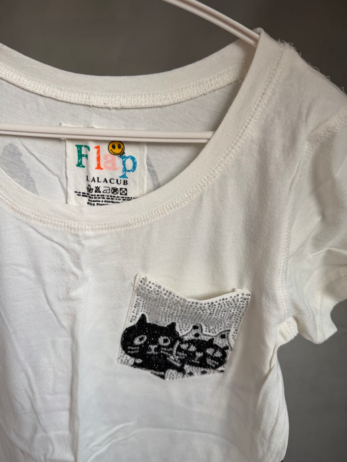 고양이 비즈 파츠 반팔티 상품이미지2