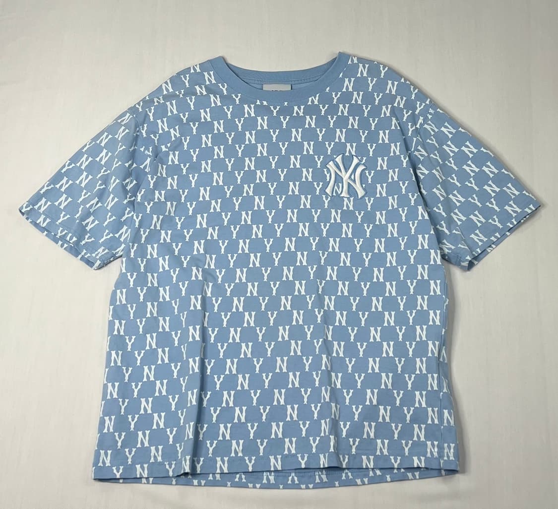 MLB NY 로고 하늘색 반팔티 상품이미지1