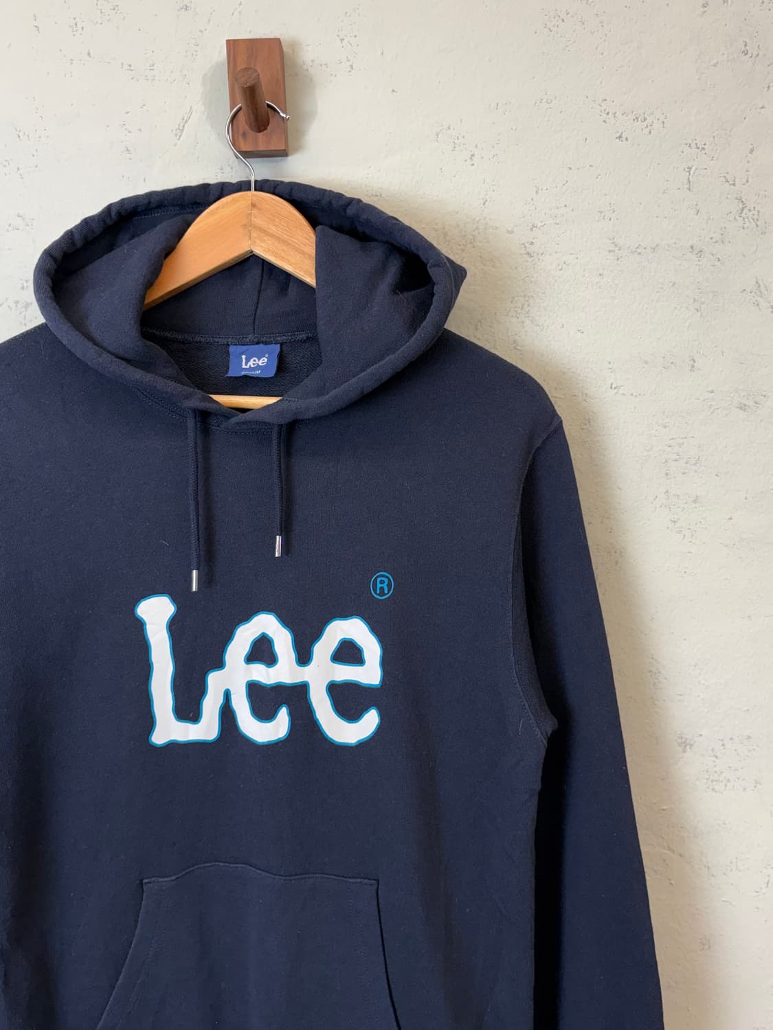 Lee 리 빅로고 후드티 네이비 상품이미지2