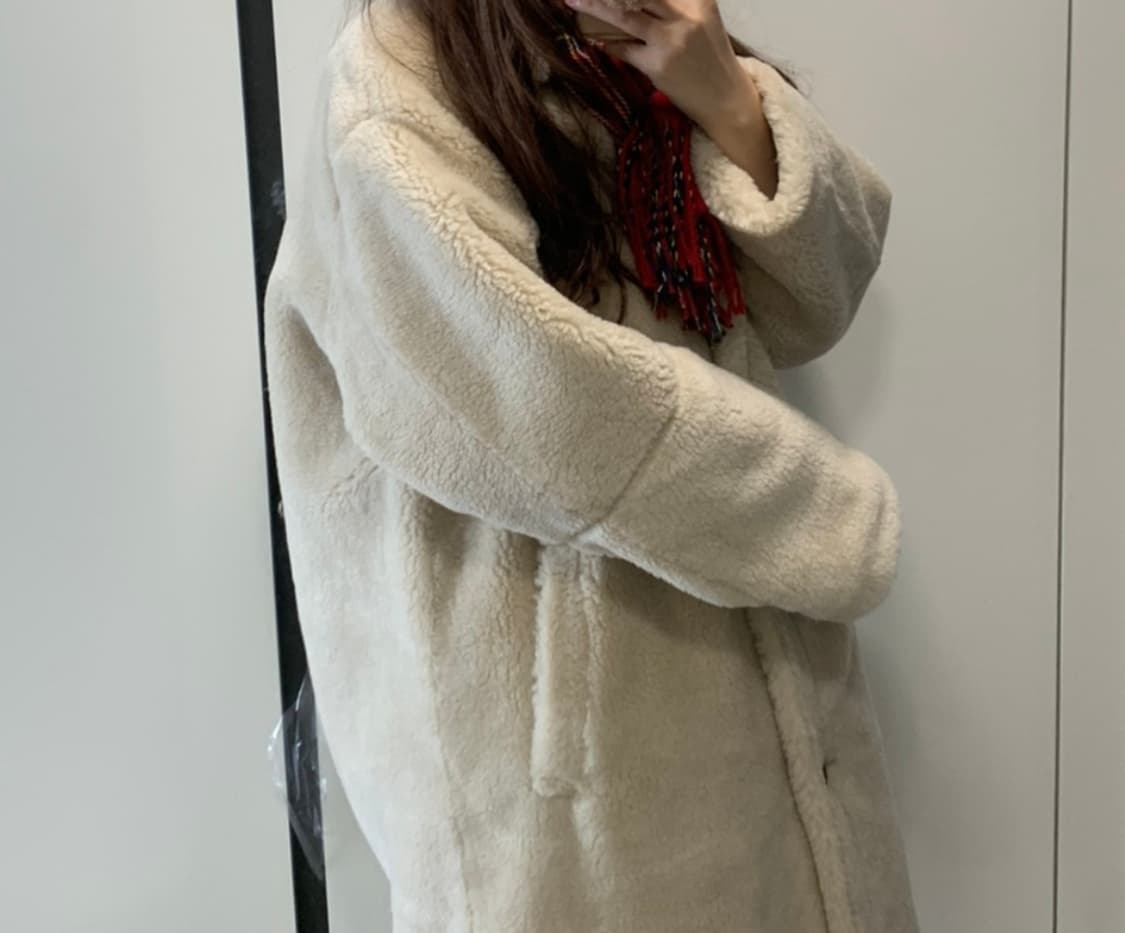 시야쥬 테디 롱 코트 상품이미지7