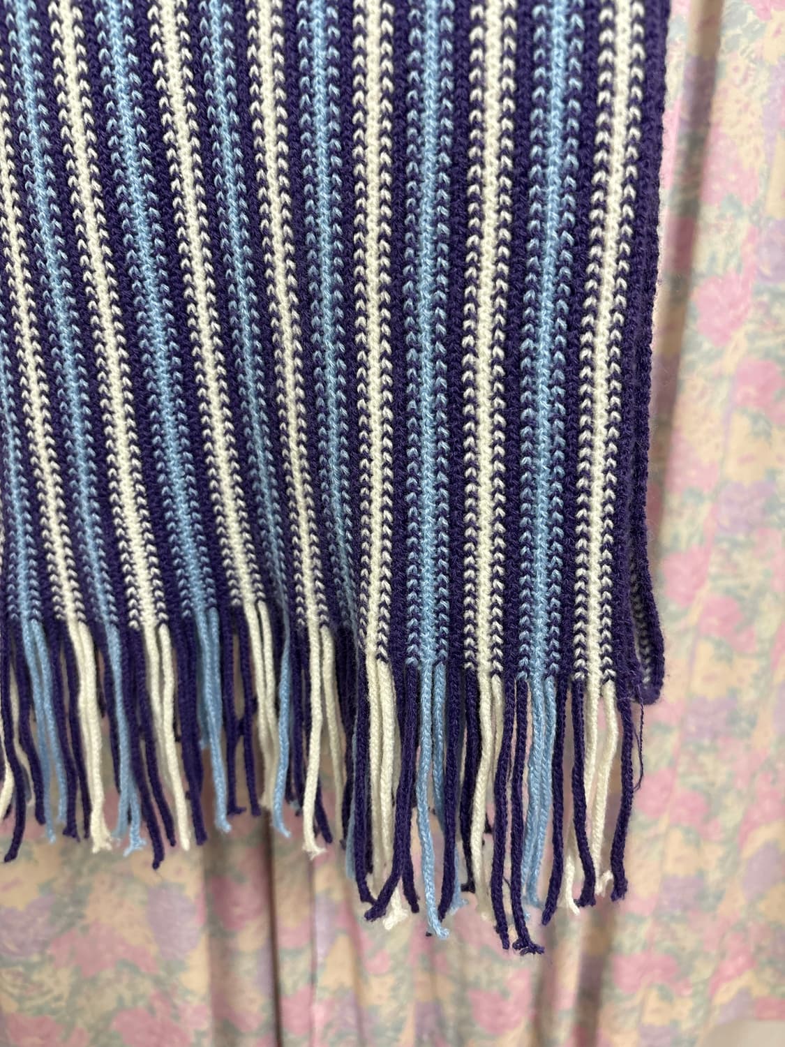 퍼플 스트라이프 머플러 상품이미지7