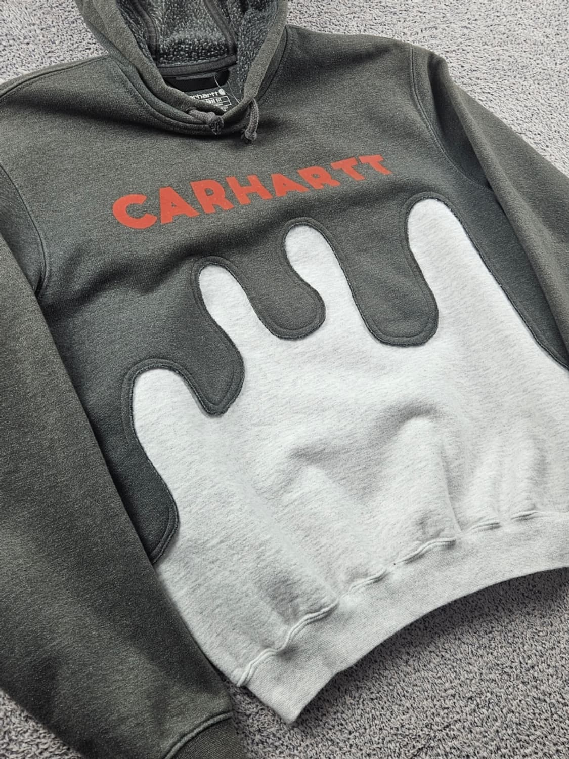 칼하트 아플리케 믹스 커스텀 스웻 후드 티셔츠 ( M ) / 9358 상품이미지6