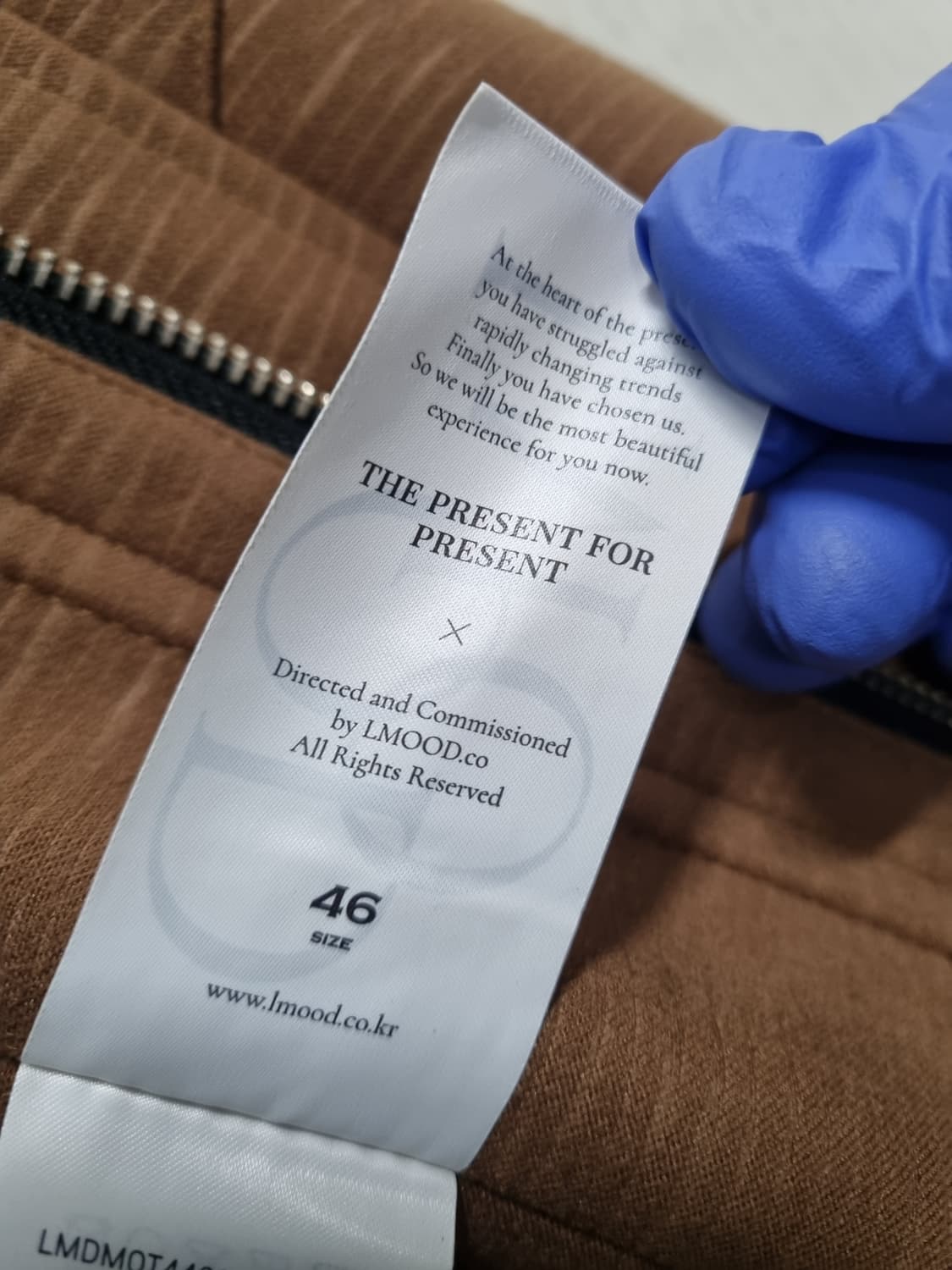 LMOOD 크로아상  블루종 점퍼 카멜 46사이즈 상품이미지9