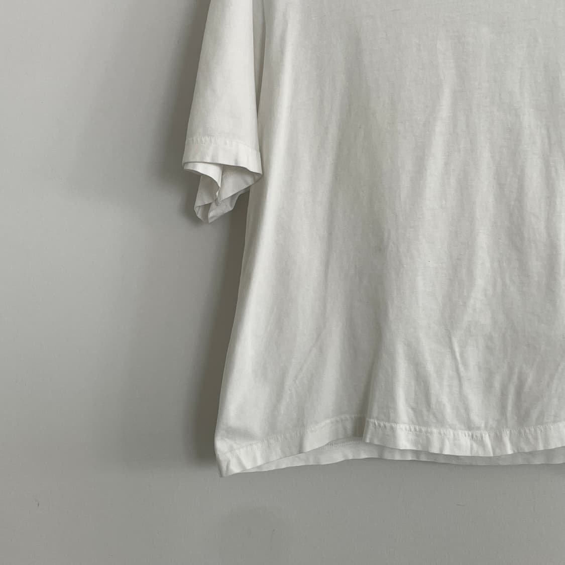 코스 S,95-100 화이트 라운드넥 반팔 티셔츠 상품이미지4