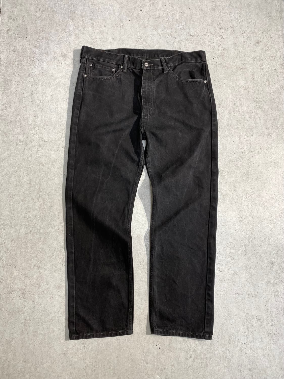 [38] Levi's 505 리바이스 블랙 루즈핏 데님팬츠 상품이미지4