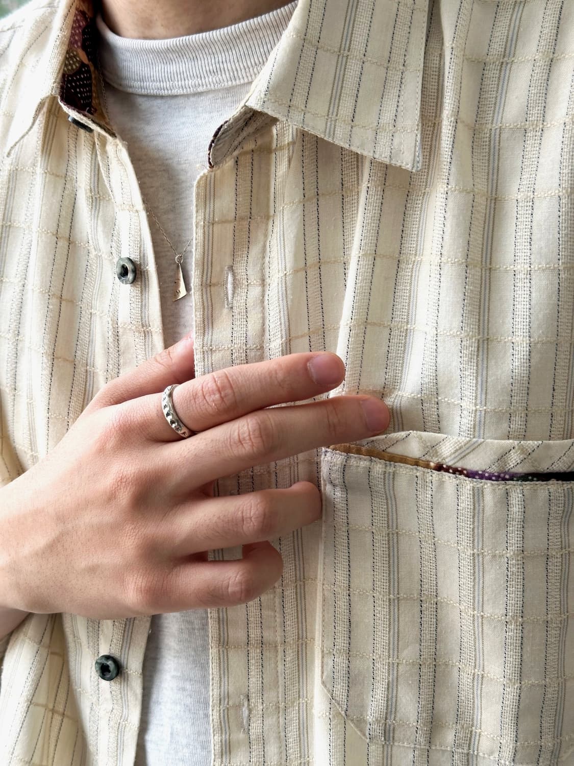 65/35 jacquard fabric design shirt 상품이미지4
