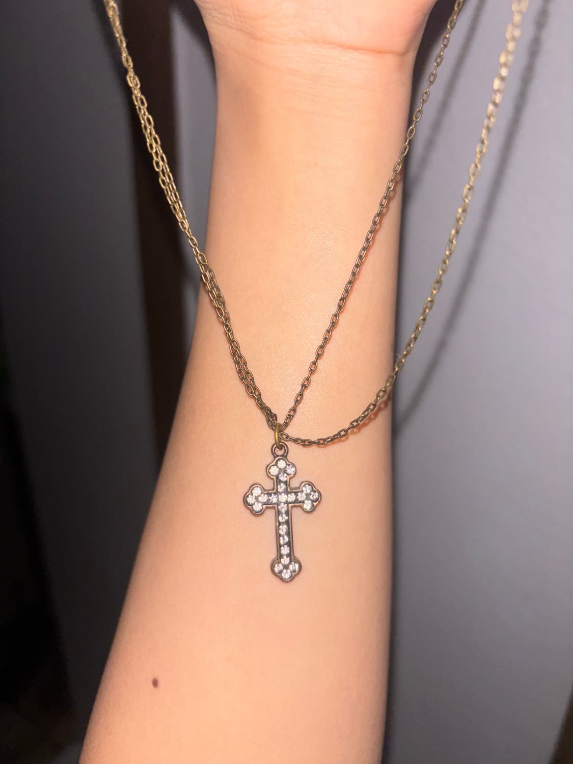 십자가 큐빅 목걸이 상품이미지2