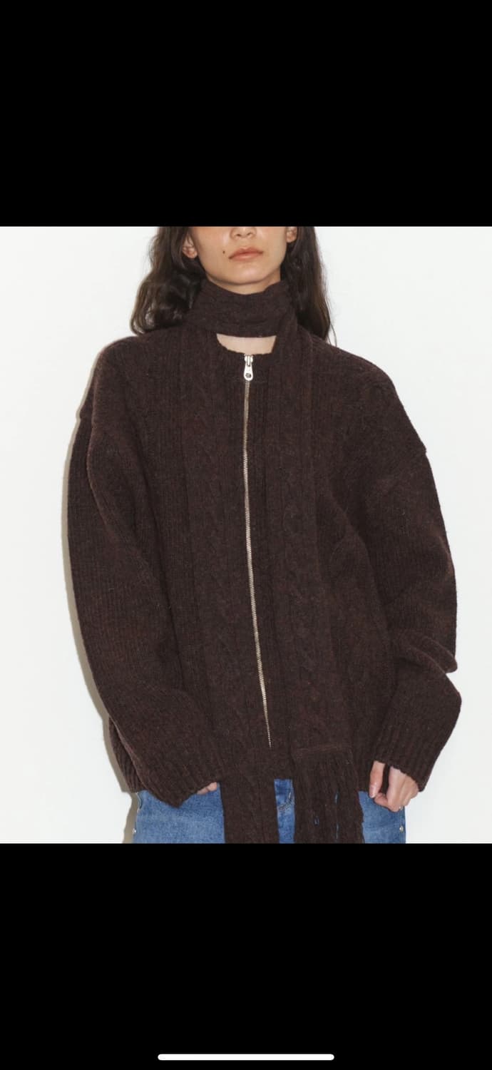 폴리수엠 케이블 니트 가디건 상품이미지5