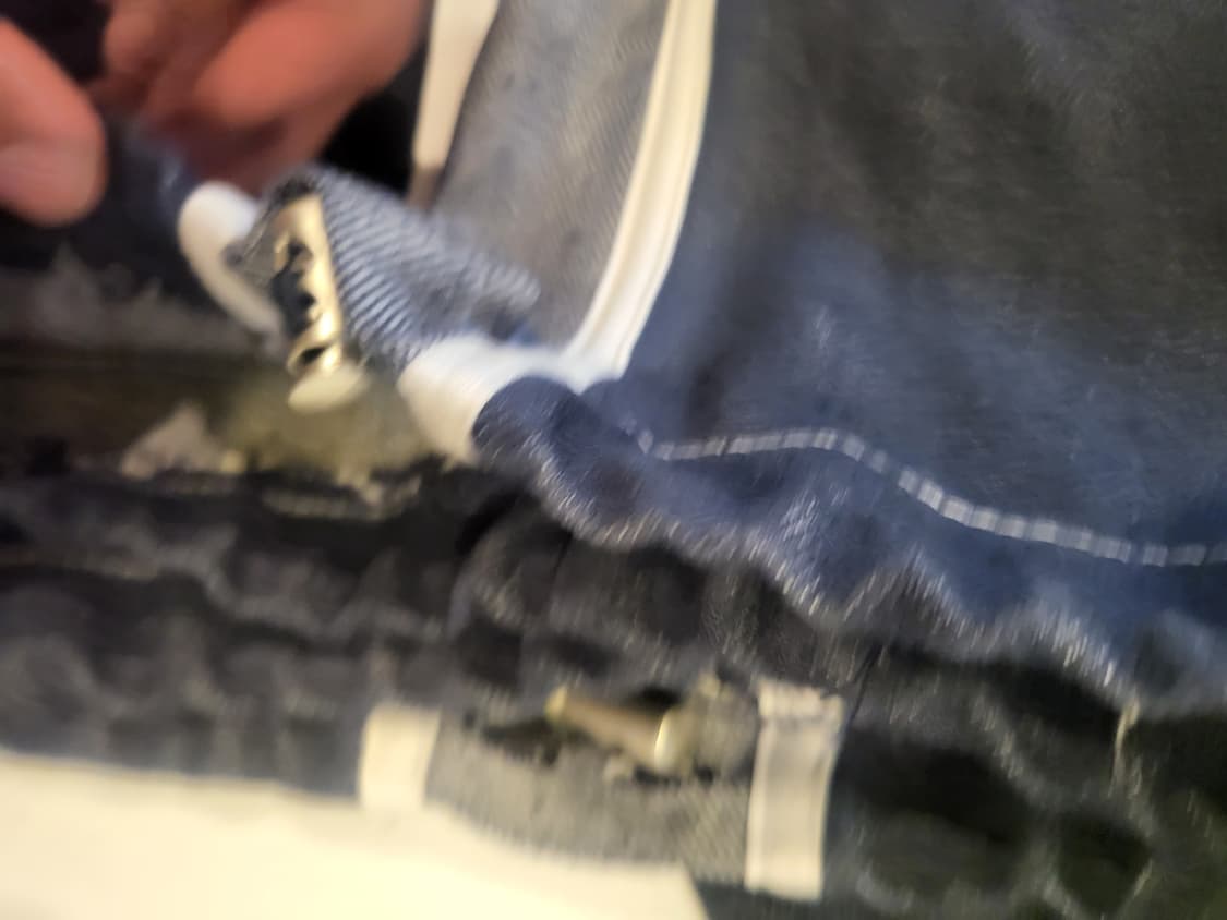 라인 데님 와이드 트레이닝 팬츠 상품이미지4