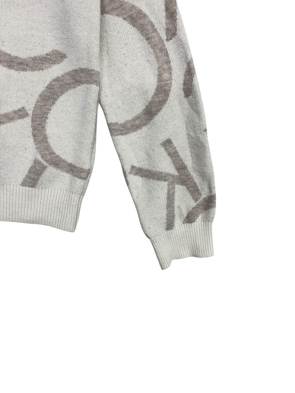 캘빈클라인 골프 CK 패턴 니트 아이보리 상품이미지2