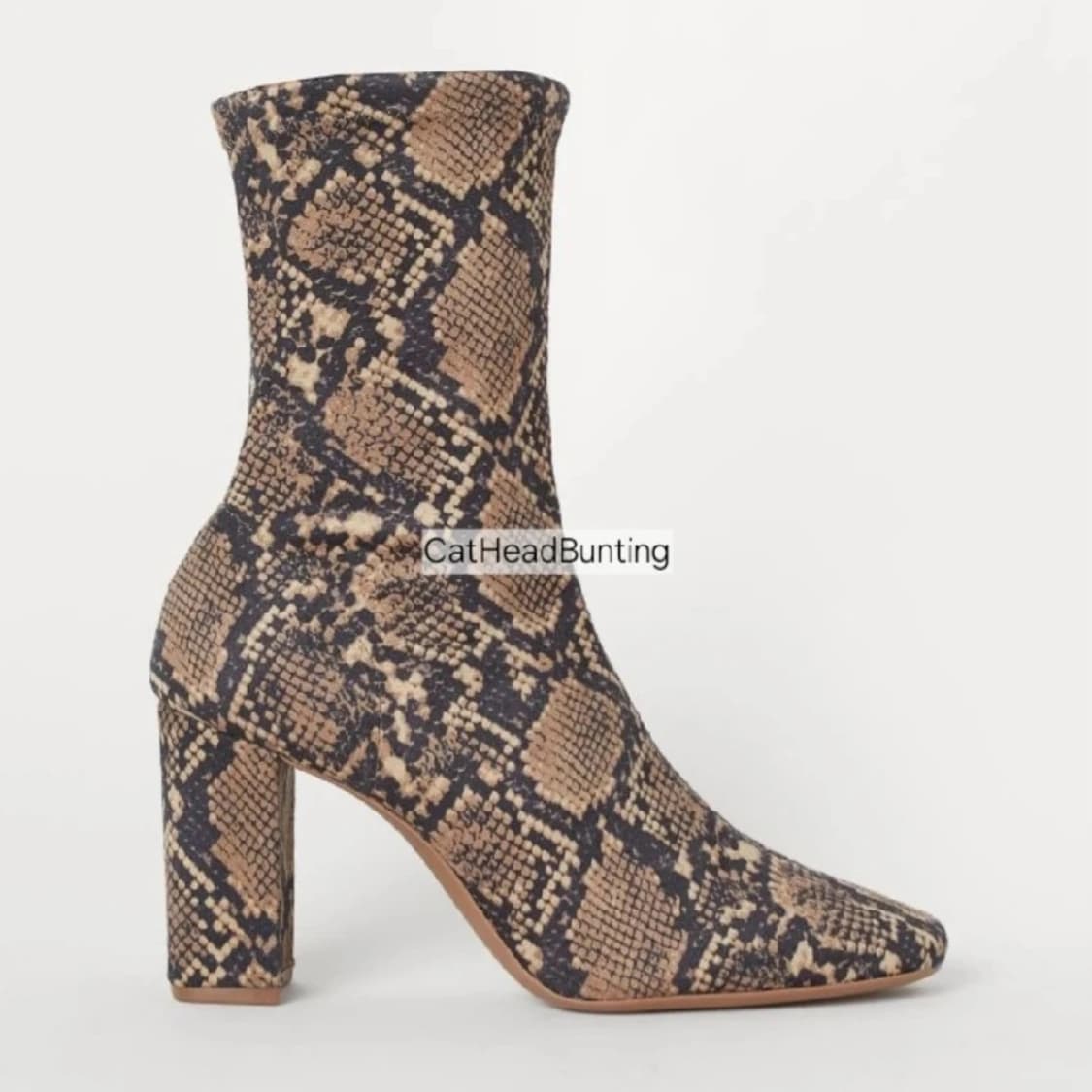 4만원대 구매+새상품_H&M 파이톤 스판삭스힐 [36 사이즈] 상품이미지2