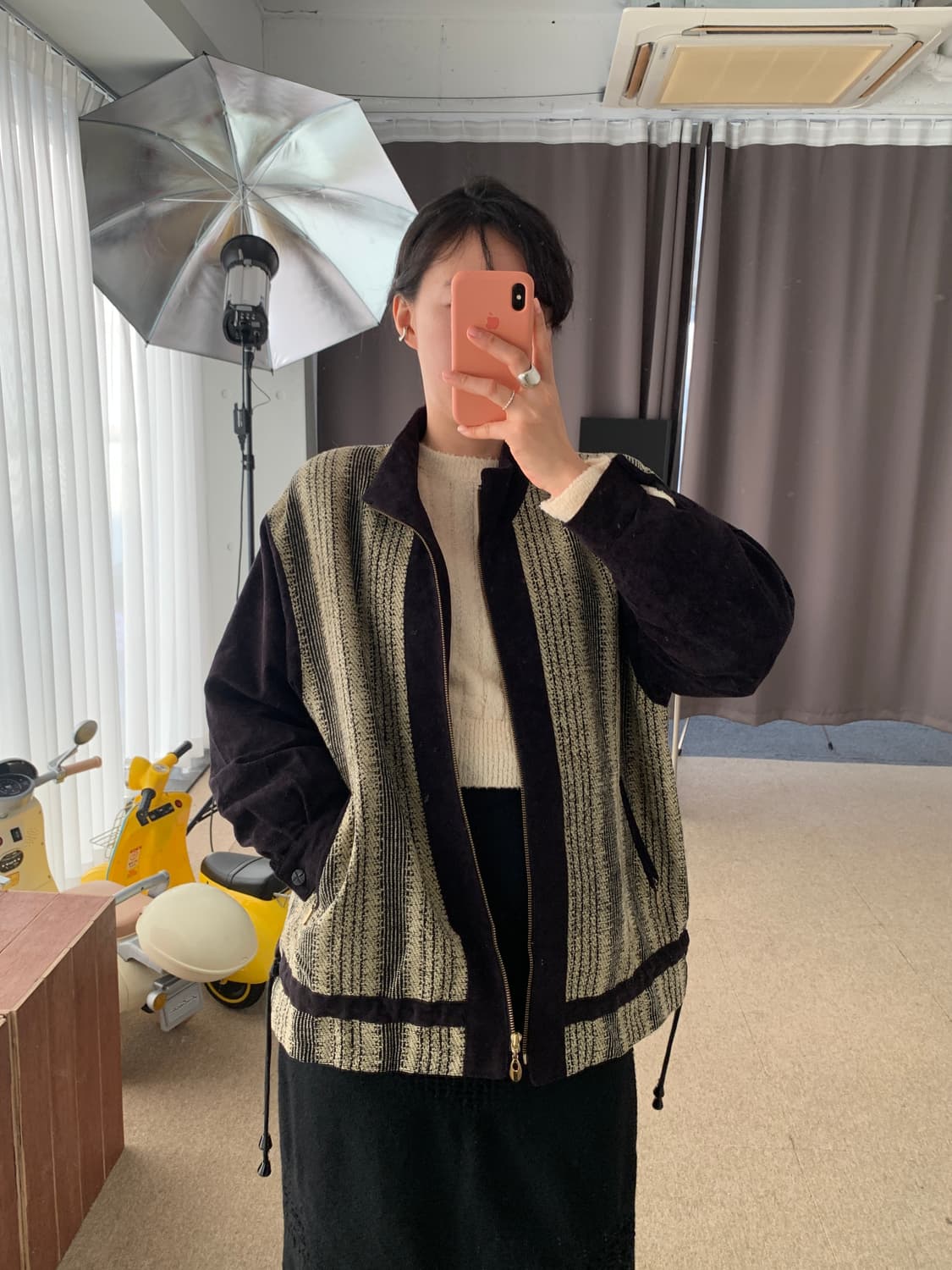 블랙 스트라이프 울 자켓 상품이미지8