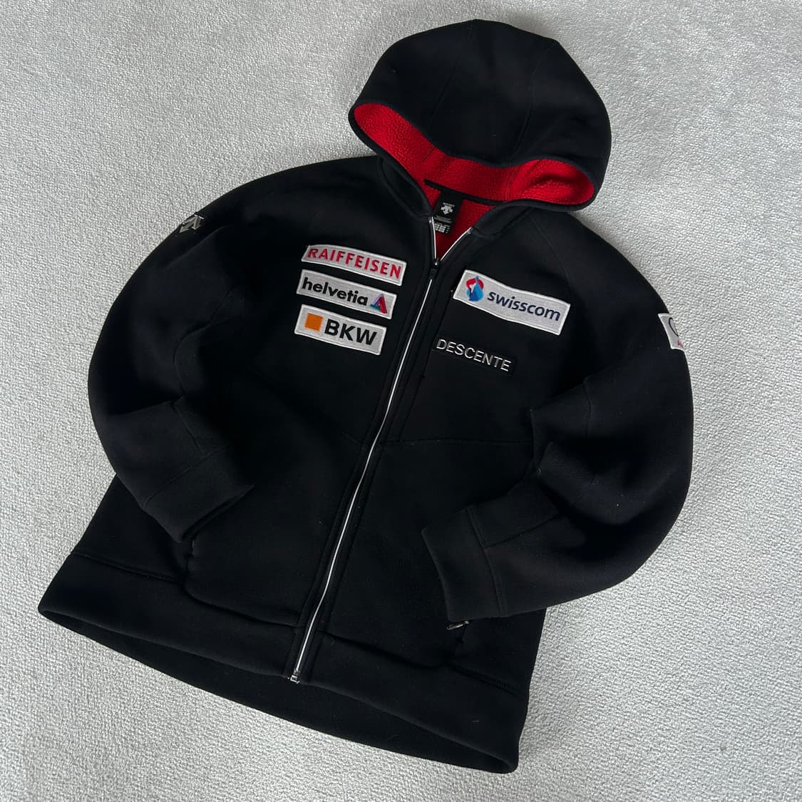 데상트 후드집업 스폰처 패치 m 상품이미지1