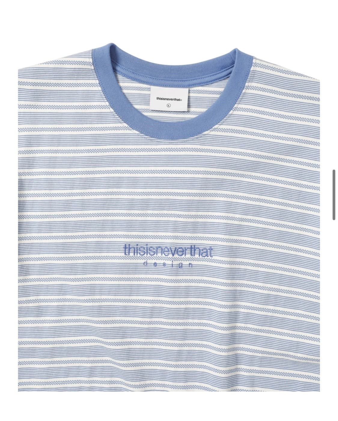 디스이즈네버댓 Micro striped tee Hazy Blue(미개봉) 상품이미지2