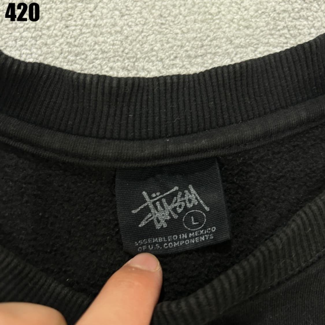 스투시 블랙 맨투맨  상품이미지3