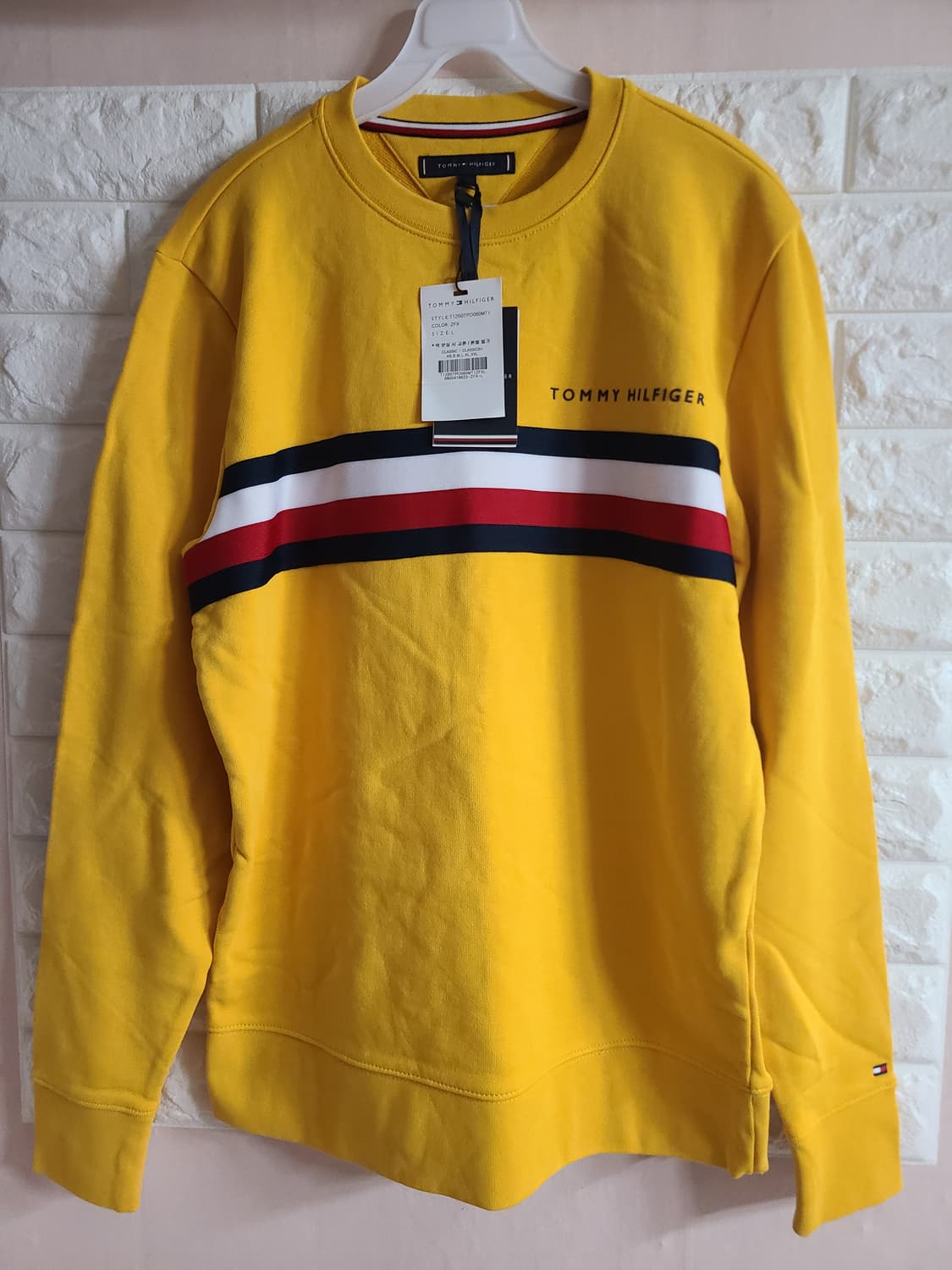 타미힐피거 맨투맨 노란색 L 상품이미지1
