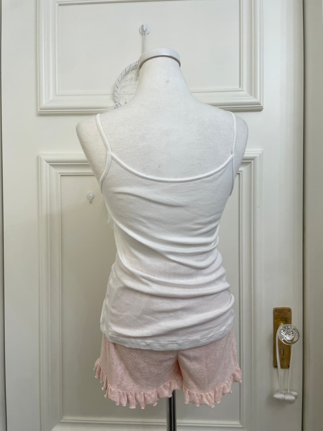 cute pink ruffle hoodie-zip&white lace s 상품이미지7