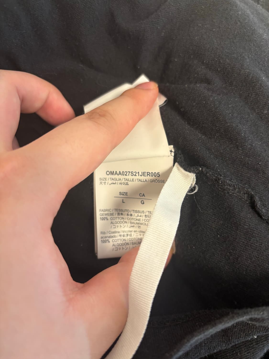 오프화이트 스프레이 반팔 라지 상품이미지5