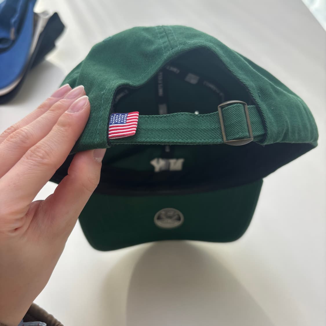 NY 로고 베이스 볼캡 그린 상품이미지3