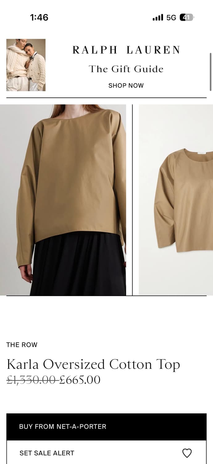 더 로우 Karla 볼륨 블라우스 탑 상품이미지7