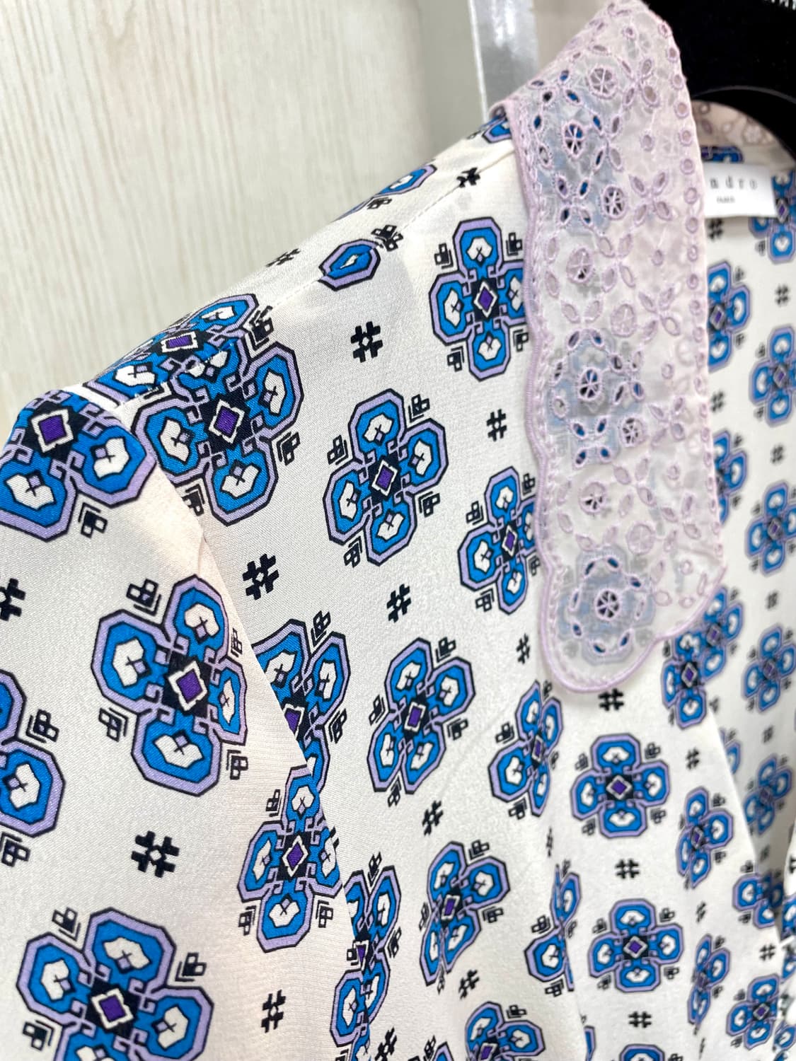 산드로 실크 100% 미니 원피스 55 상품이미지5