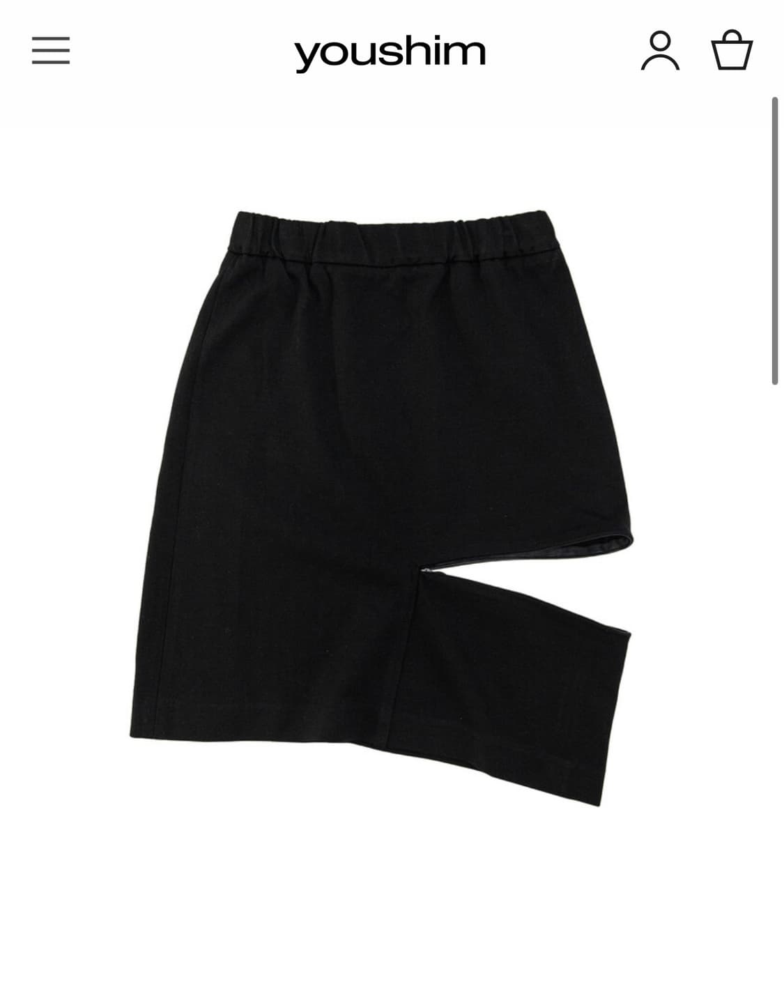 youshim SLIT-ZIP MIDI SKIRT 상품이미지2