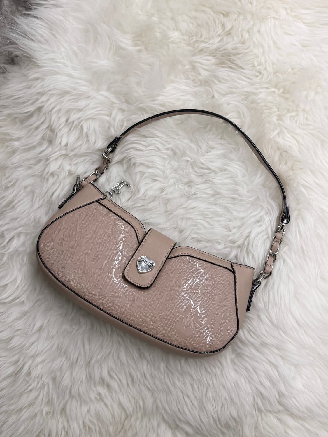 쥬시꾸뛰르 로고 갸루 페이던트 큐빅백 상품이미지4