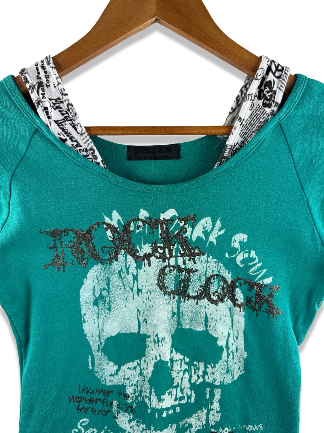 JPN 펑크 스컬 나시 레이어드 티셔츠3084 상품이미지3