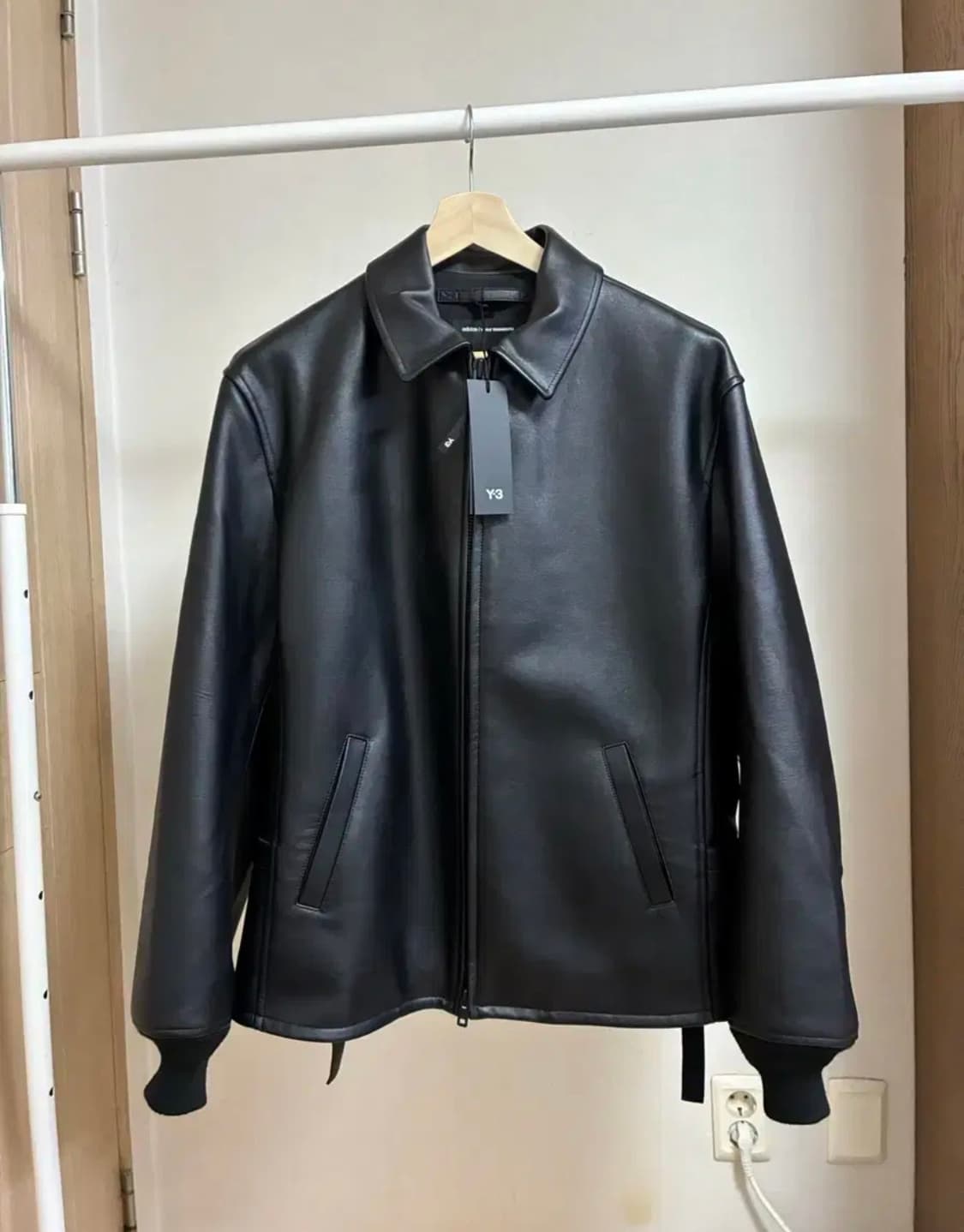 [M]Y-3 싱글 레더자켓 블랙 상품이미지2