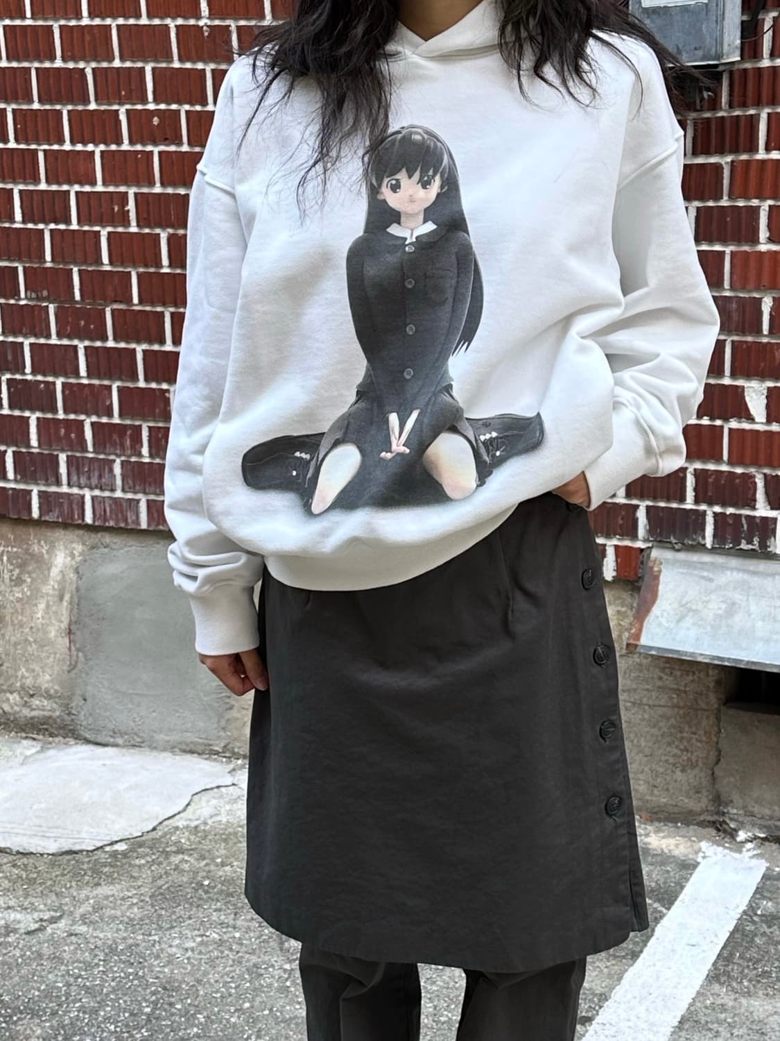 노르딕 가디건 코이세이오 후드 레이어드 스커트 팬츠 코디세트 상품이미지7