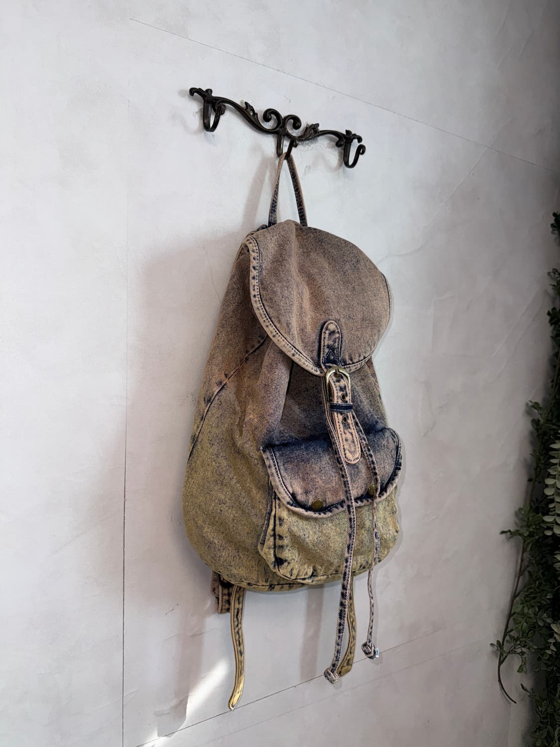 Vintage pink washing denim backpack  상품이미지2