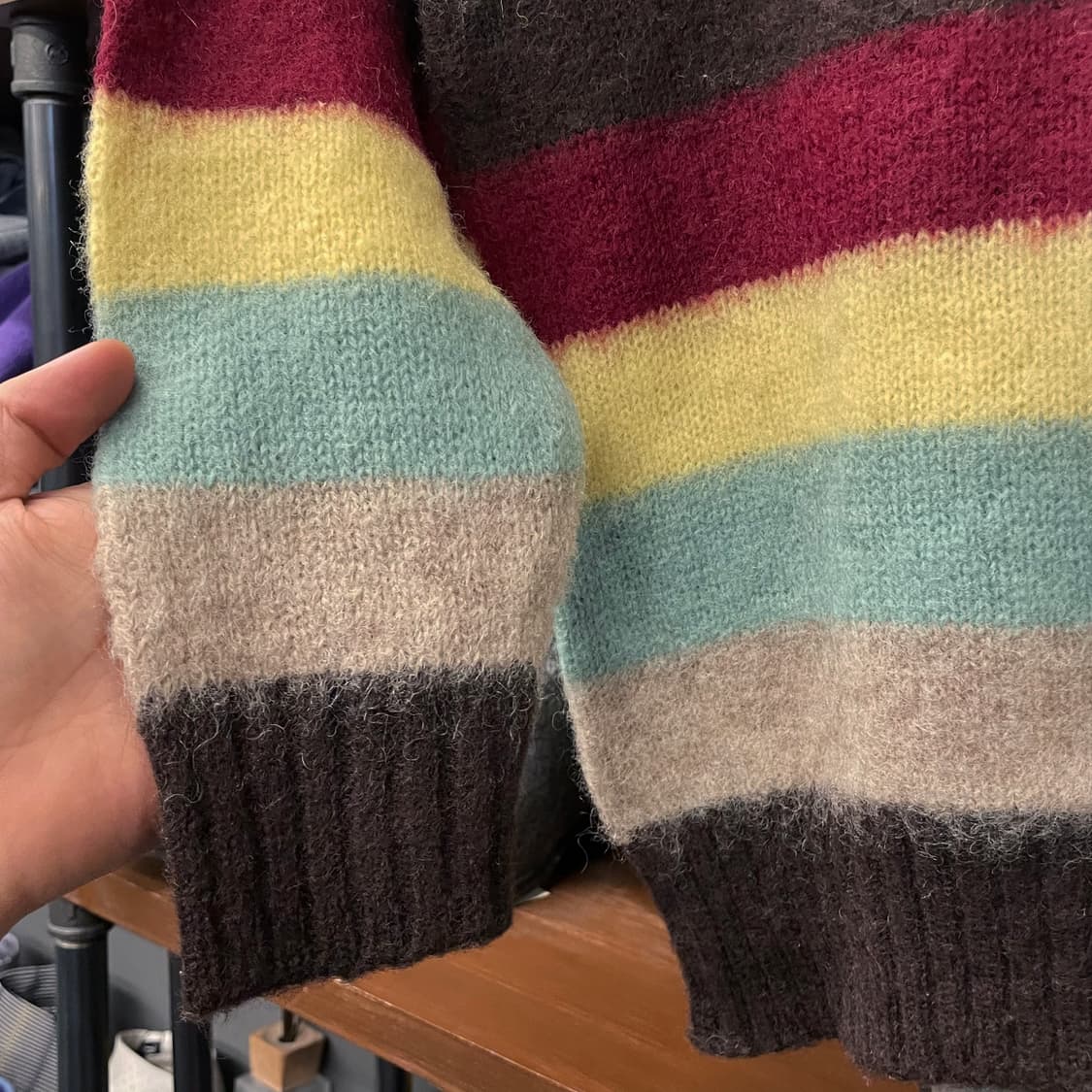 이스트 웨스트 클래식 스트라이프 패턴 니트 스웨터 N34 상품이미지5