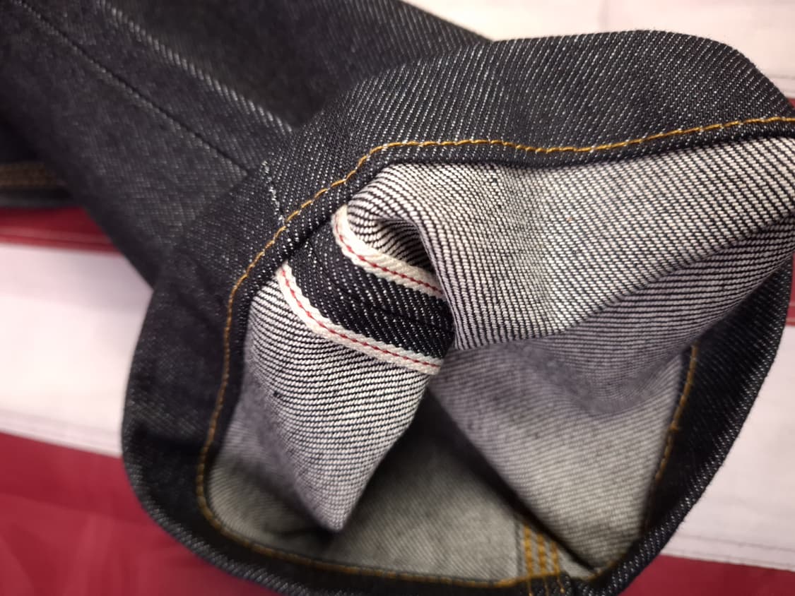 택새제품 오리지날 리얼시몬스 더블니 셀비지 바이커 데님진 상품이미지6