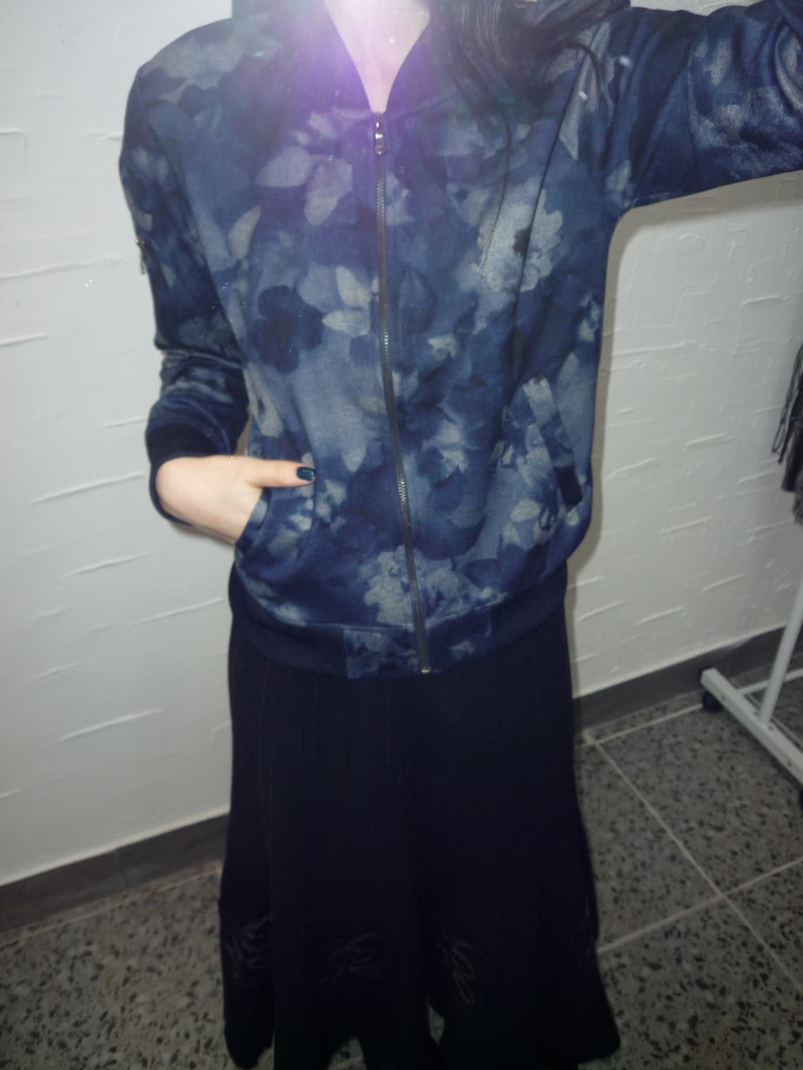 floral navy jersey 상품이미지2